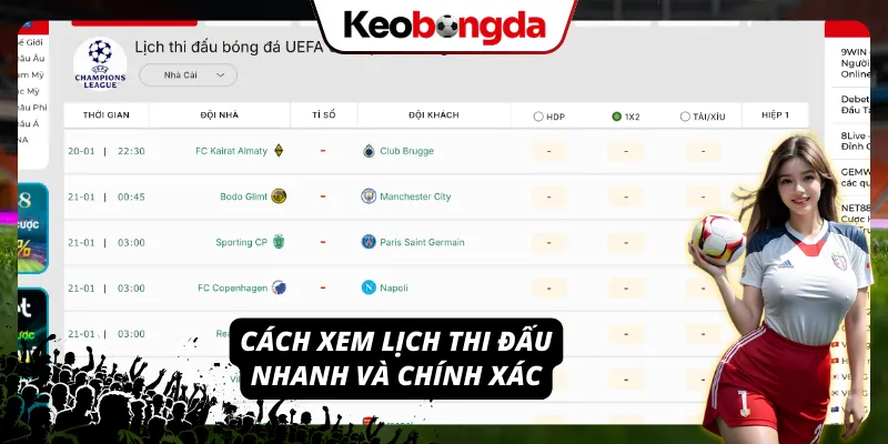 Lịch Thi Đấu – Cập Nhật Nhanh Mọi Mùa Giải Cùng Kèo Bóng Đá Chỉ dẫn xem lịch thi đấu siêu nhanh – chuẩn thông tin