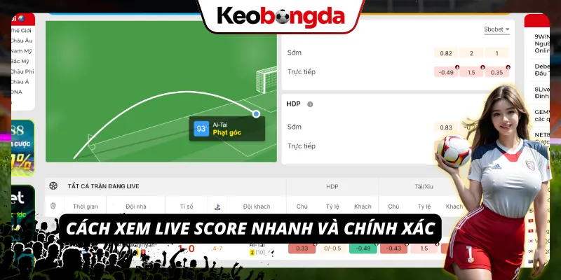 Mẹo xem live score siêu nhanh và chuẩn xác